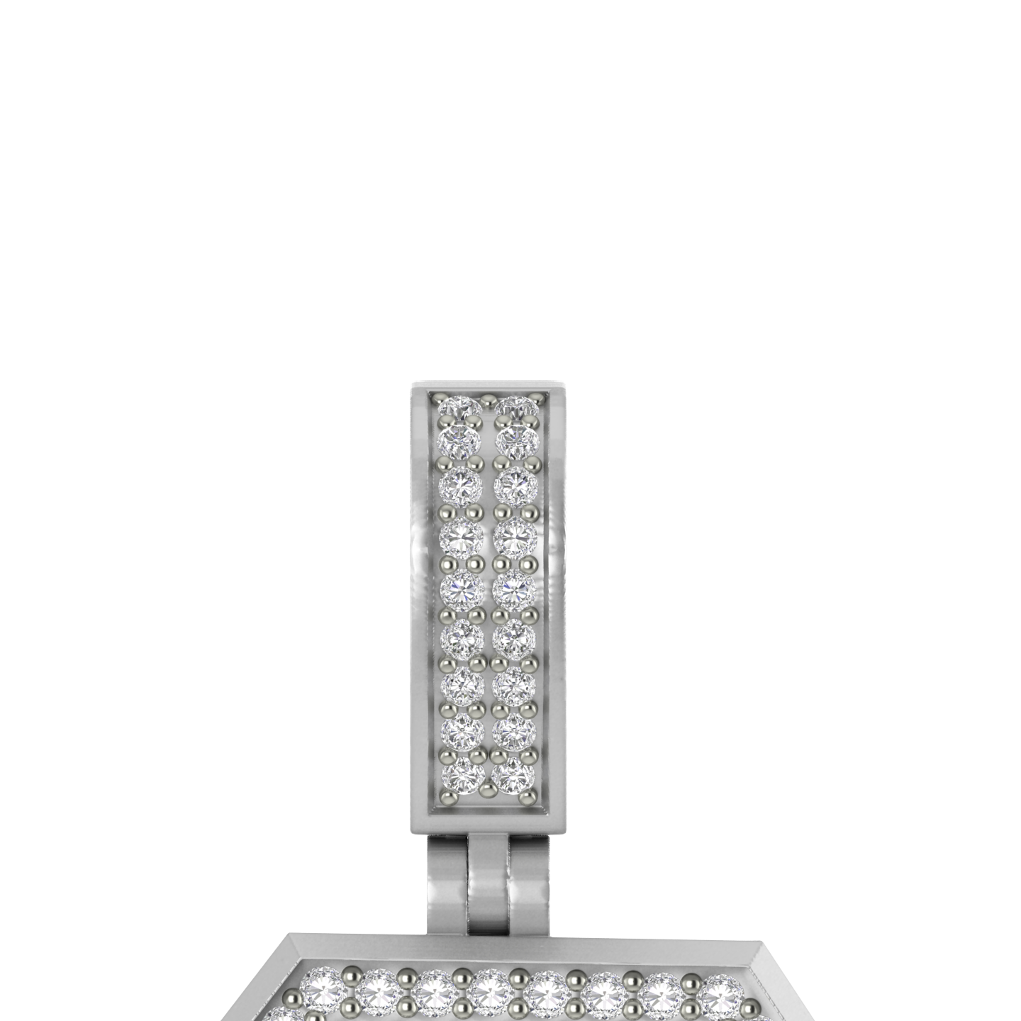 Luminous Enigma: 14K Baguette Number 9 Pendant