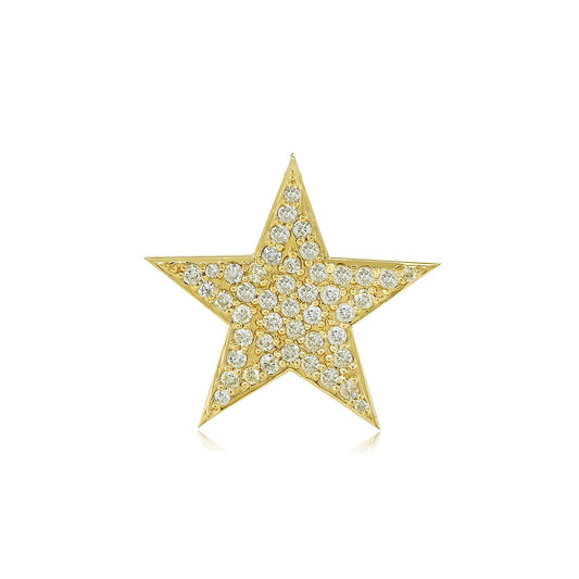 Galaxy's Whispers: 14K Gold Starry Pendant