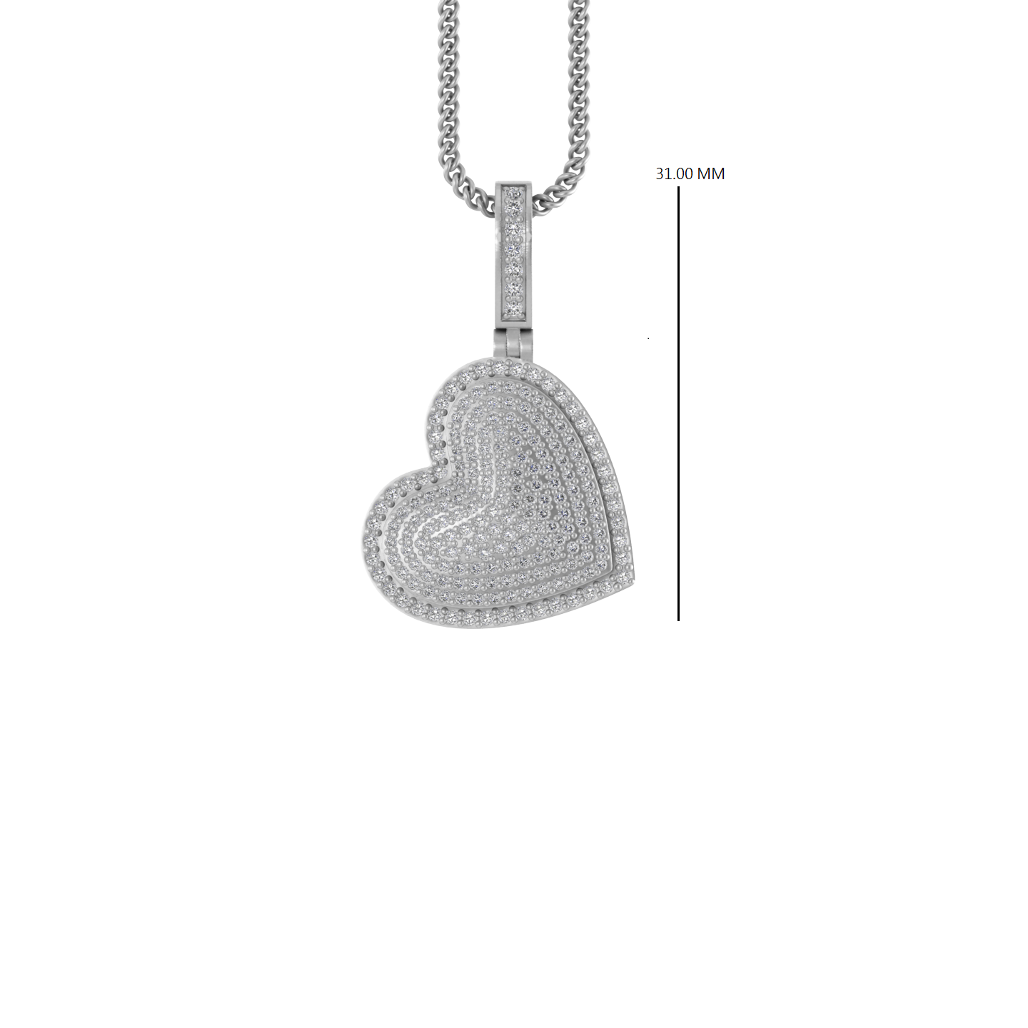 An Unconventional Embrace: 14K Gold Heart Pendant
