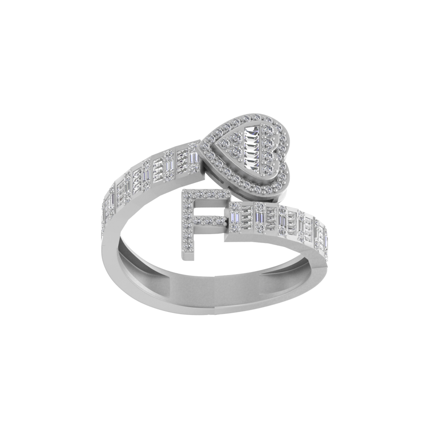 Fusion of Beauty: 14K Gold Initial F Ring