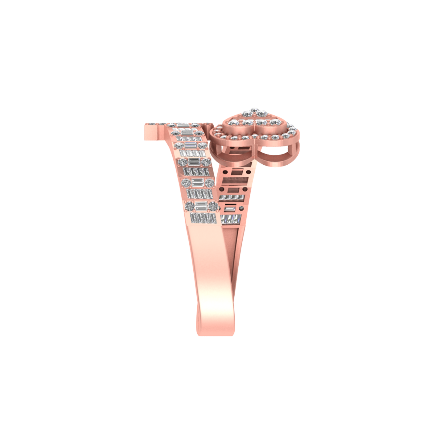 Fusion of Beauty: 14K Gold Initial F Ring