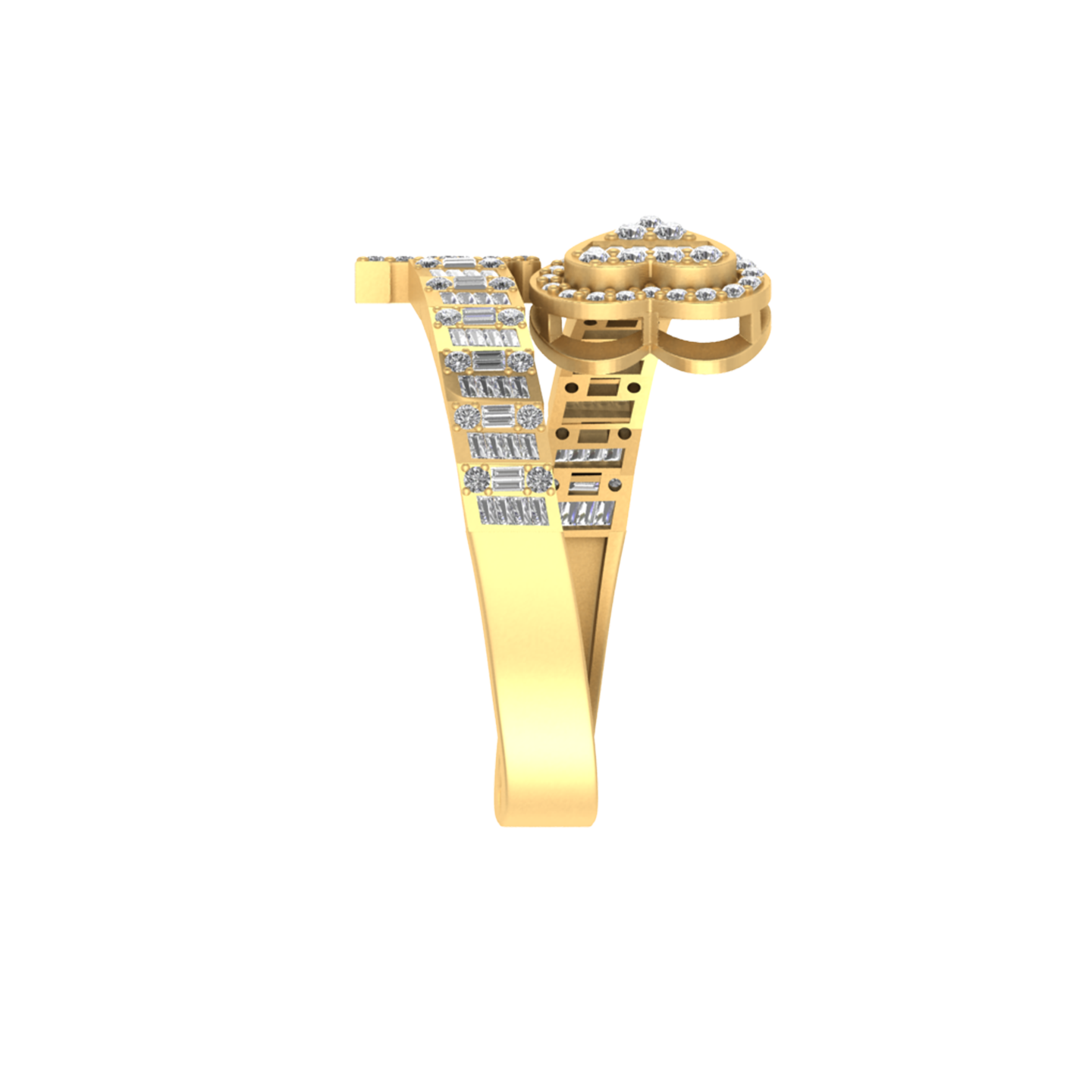 Fusion of Beauty: 14K Gold Initial F Ring