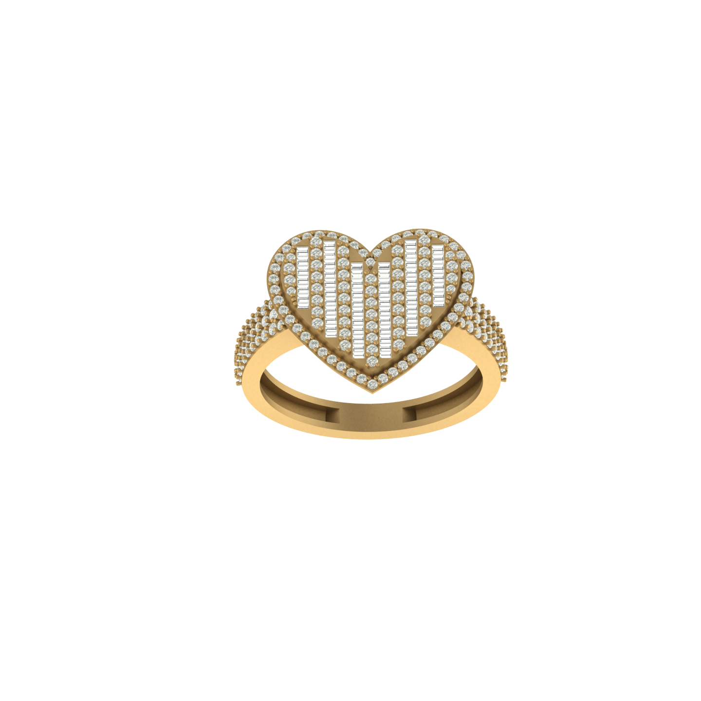 Heavenly Heartbeat: 14K Gold Heart Ring