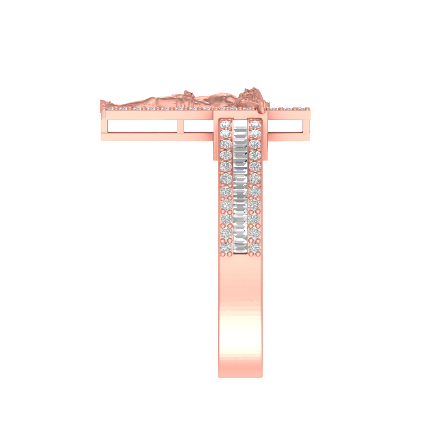 Divine Embrace: 14K Gold Jesus Cross Ring