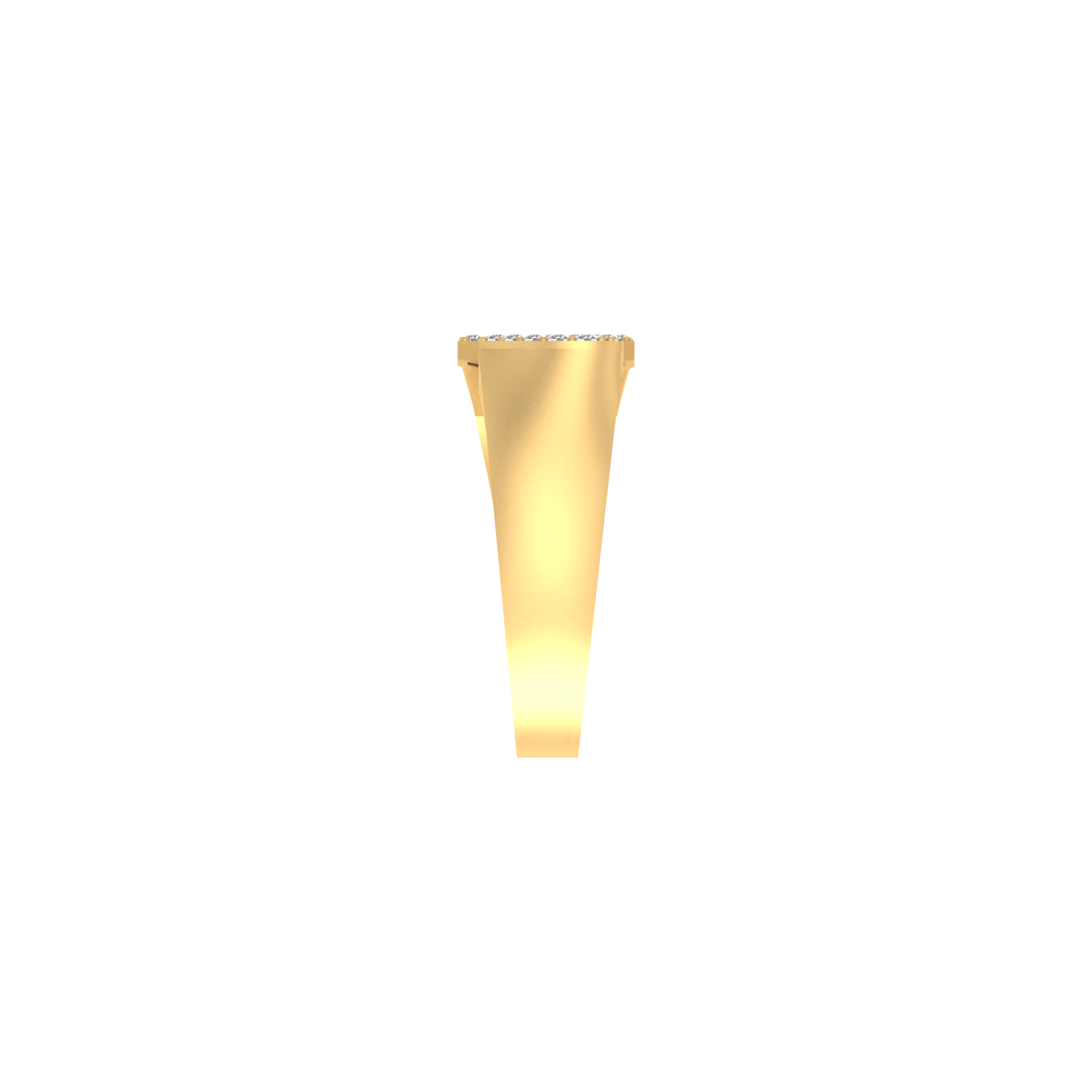 14K Solid Gold Heart Intital K RIng