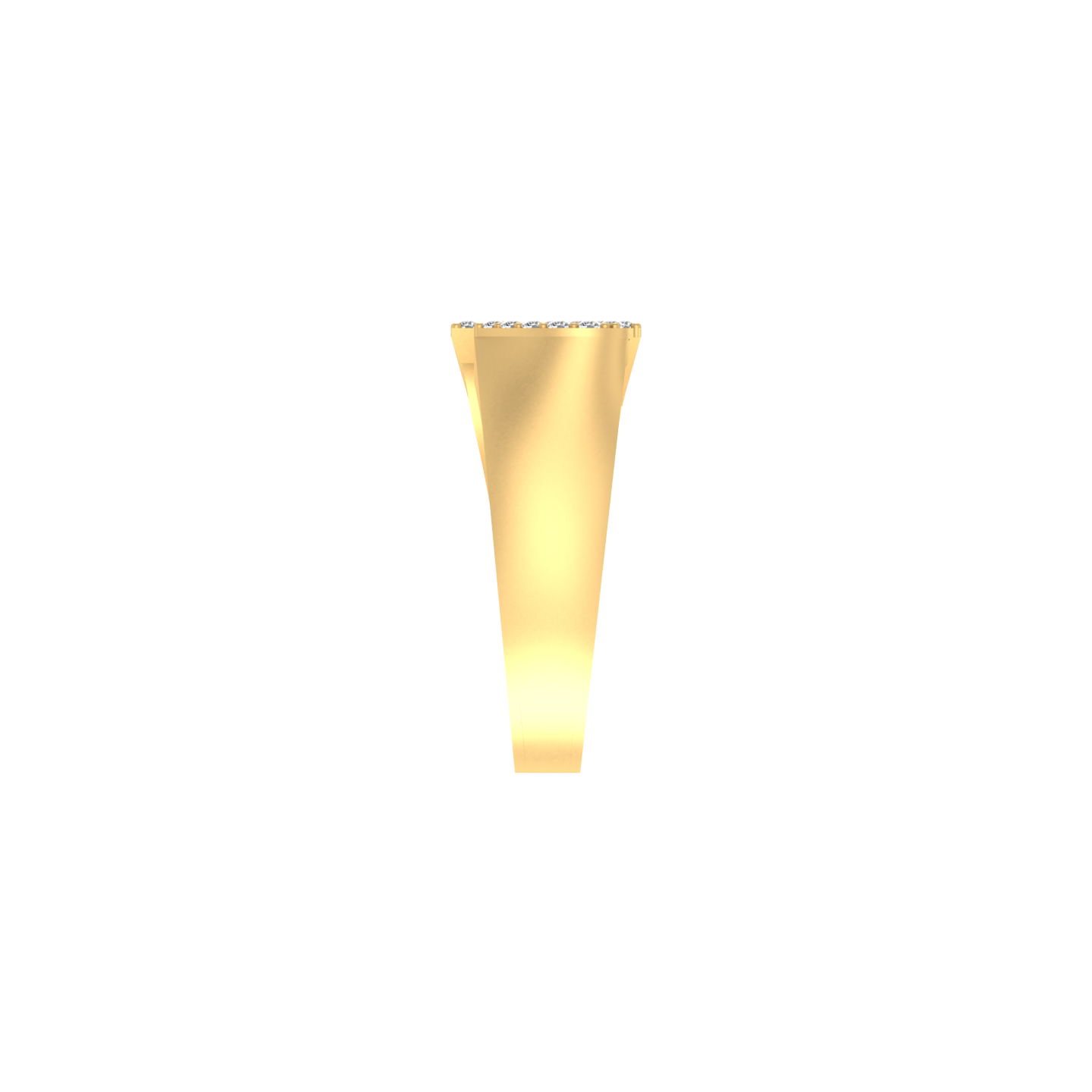 Luminous Love: 14K Gold Heart-Shaped Initial 'L' Ring with Diamonds
