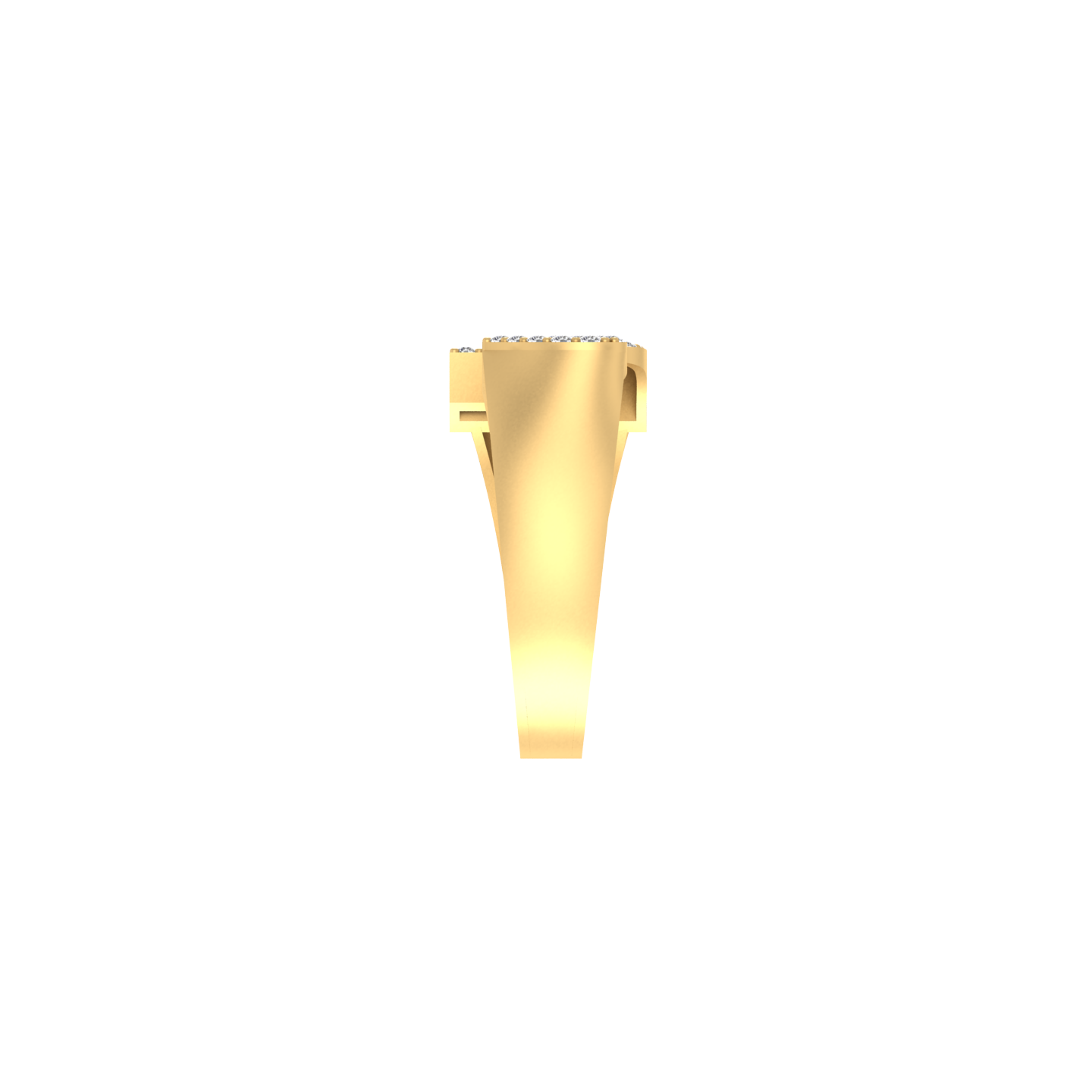 Pure Passion: 14K Gold Heart-Shaped Initial P Ring Adorned with Diamonds