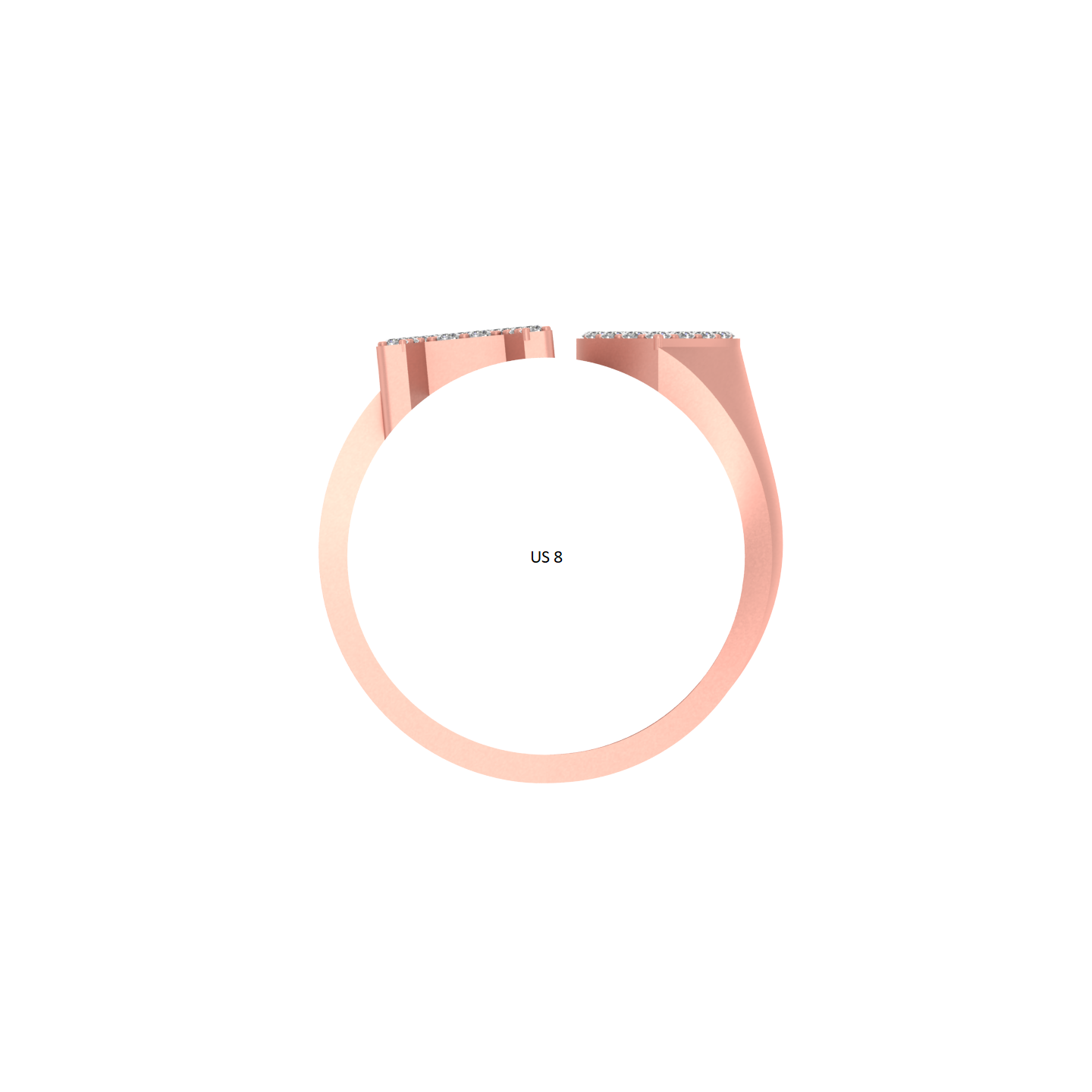 Radiant Affection: 14K Gold Heart Initial A Ring Adorned with Diamonds