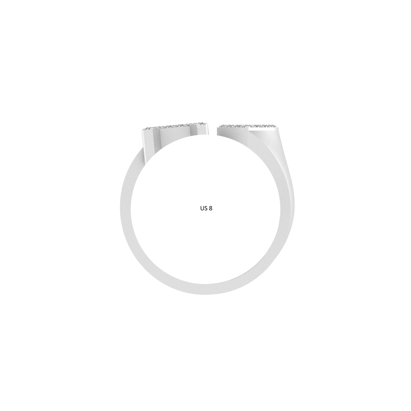 Radiant Affection: 14K Gold Heart Initial A Ring Adorned with Diamonds