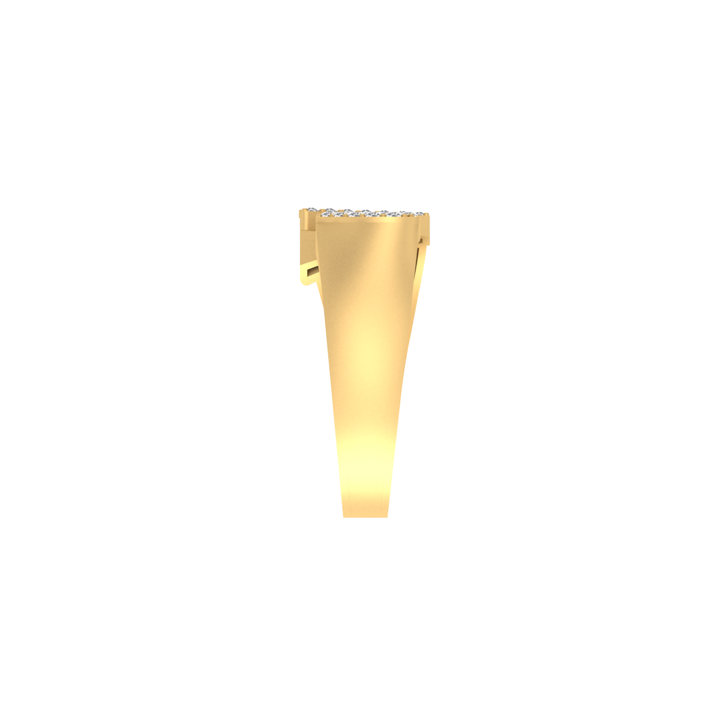 Radiant Affection: 14K Gold Heart Initial A Ring Adorned with Diamonds