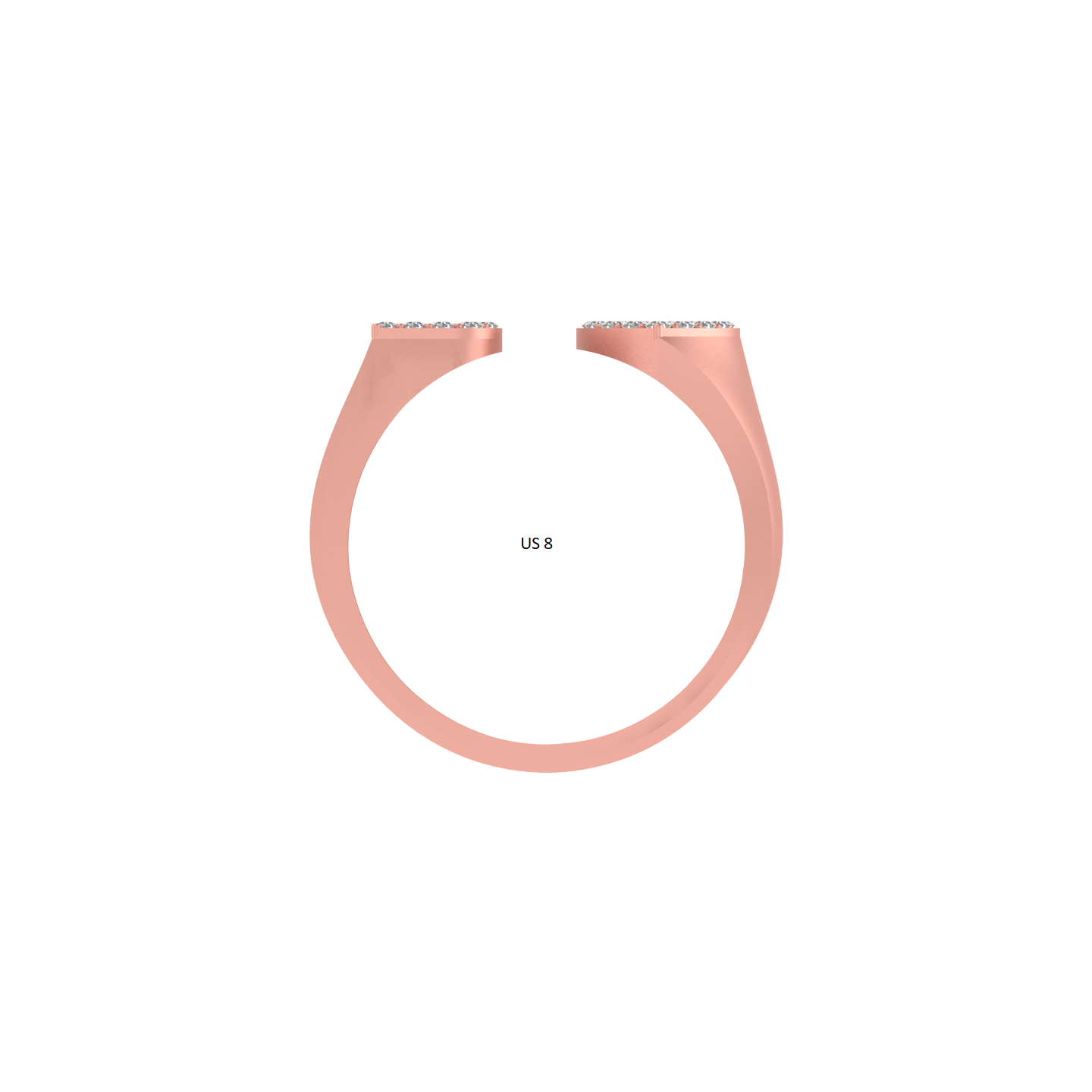 Radiant Elegance: 14K Gold Heart Initial B Ring with Diamonds
