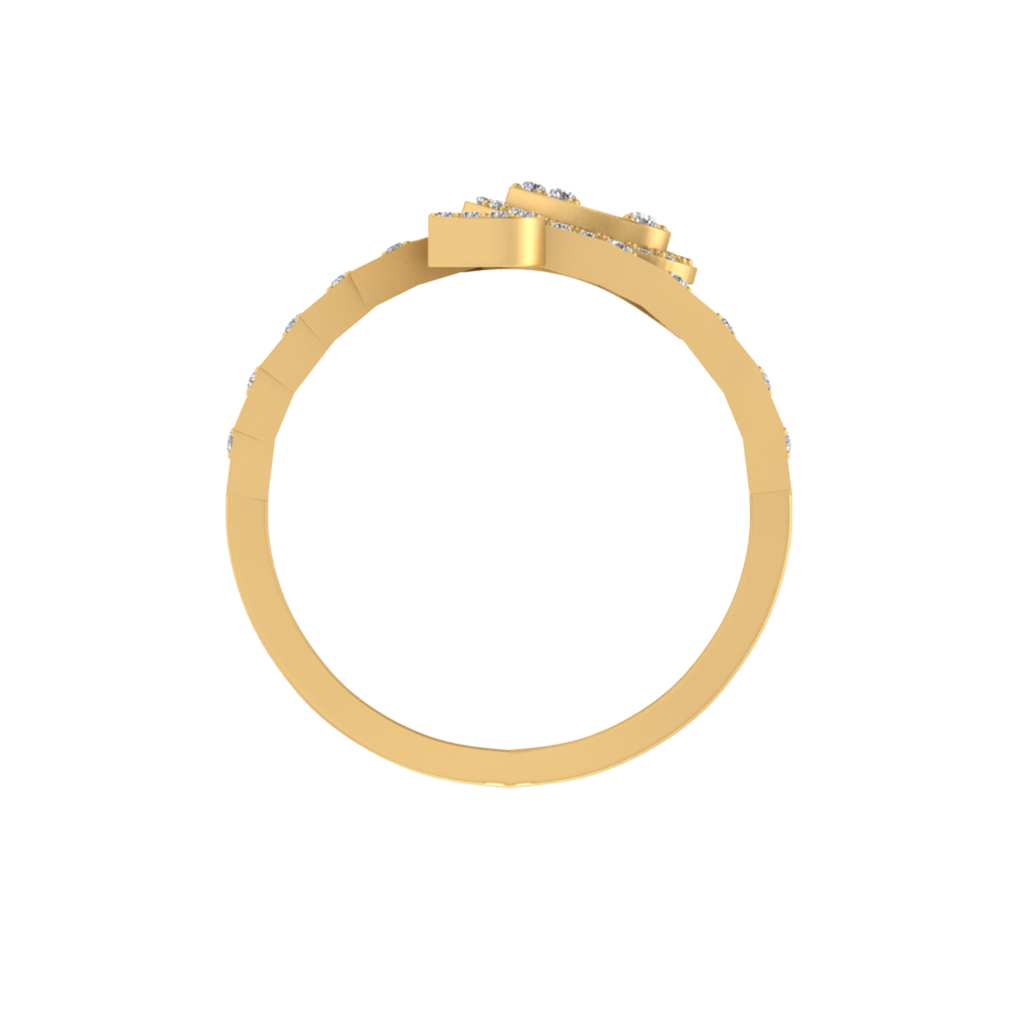 Breathtaking Beauty: 14K Gold B Initial Ring