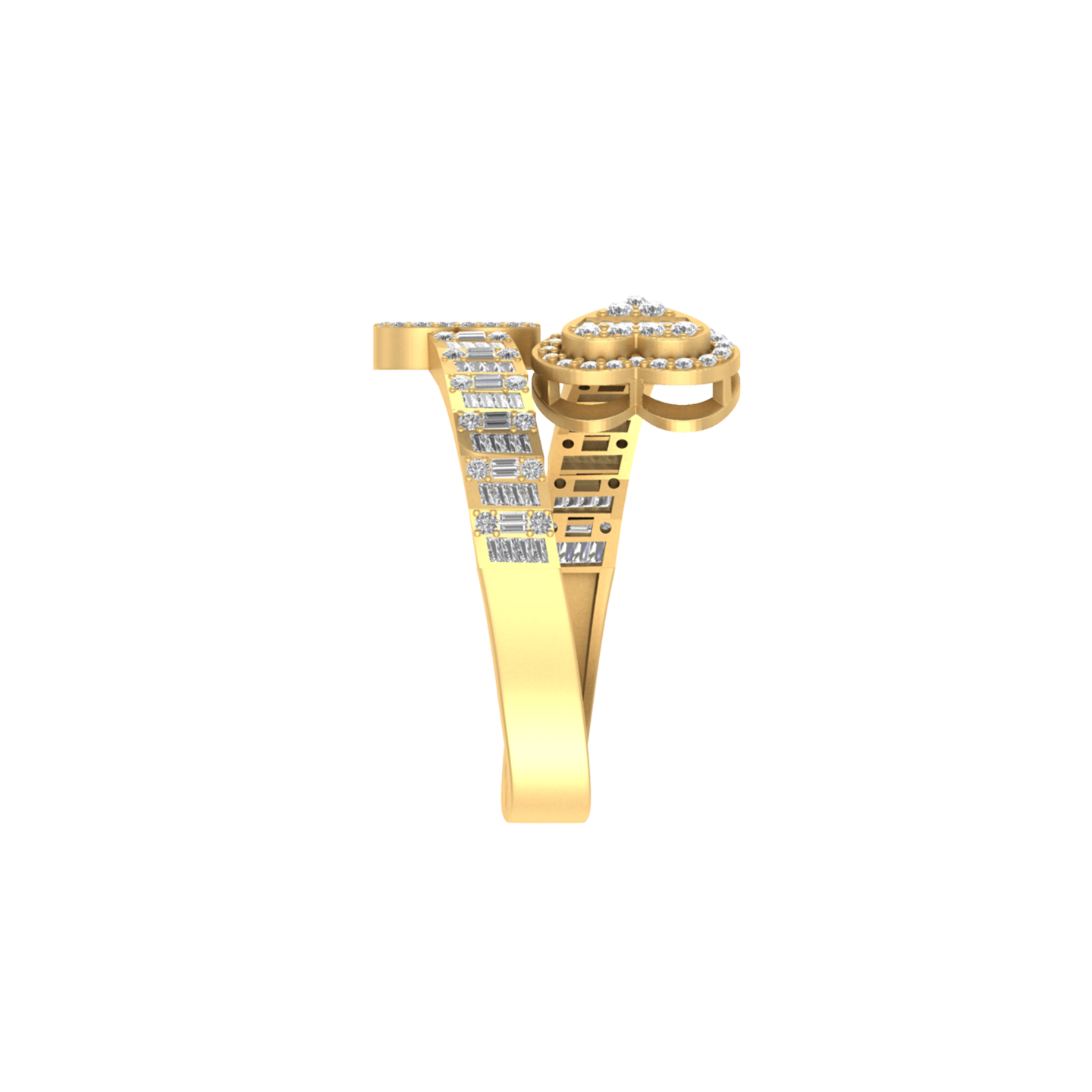 Breathtaking Beauty: 14K Gold B Initial Ring