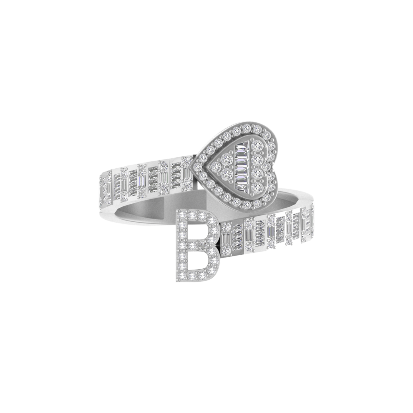 Breathtaking Beauty: 14K Gold B Initial Ring