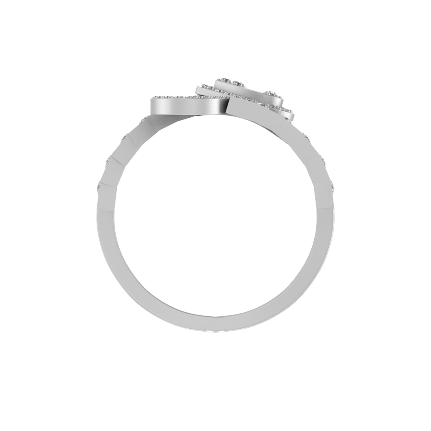 Gilded Whispers: 14K Gold Whispering G Initial Ring