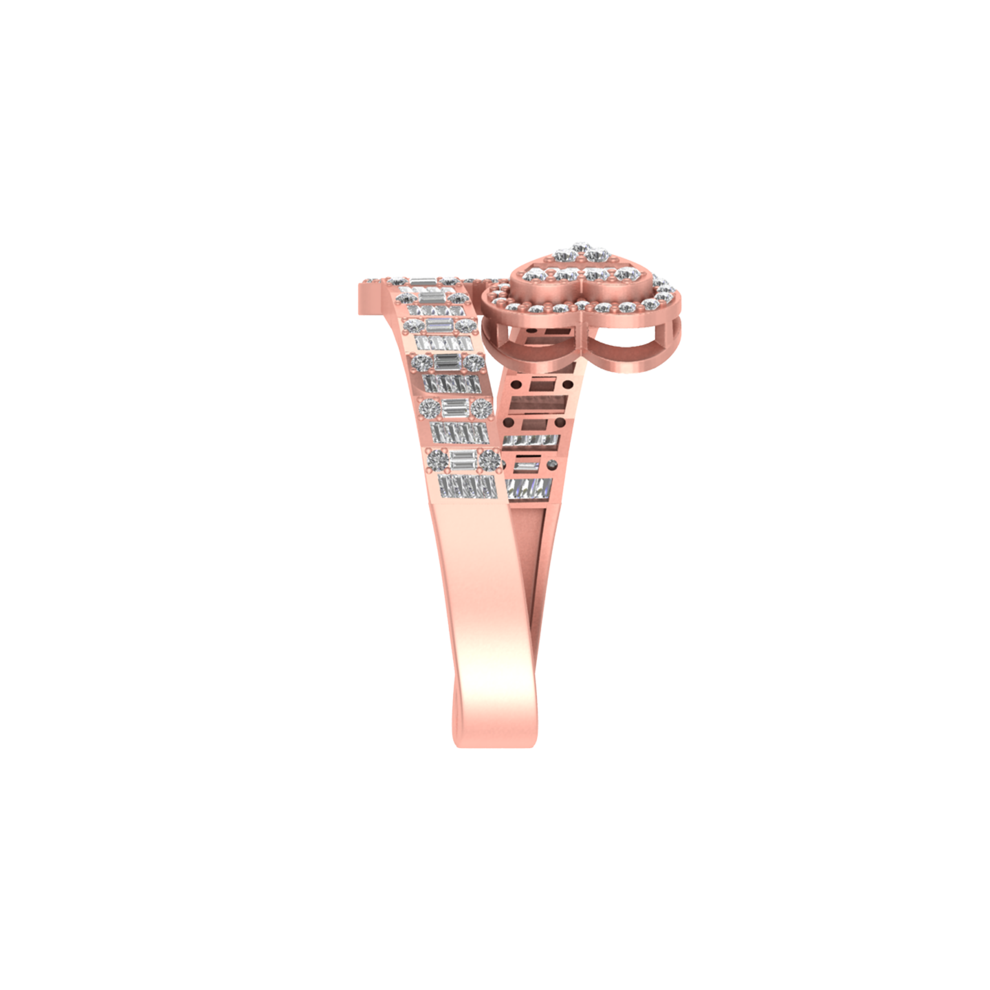 Gilded Whispers: 14K Gold Whispering G Initial Ring