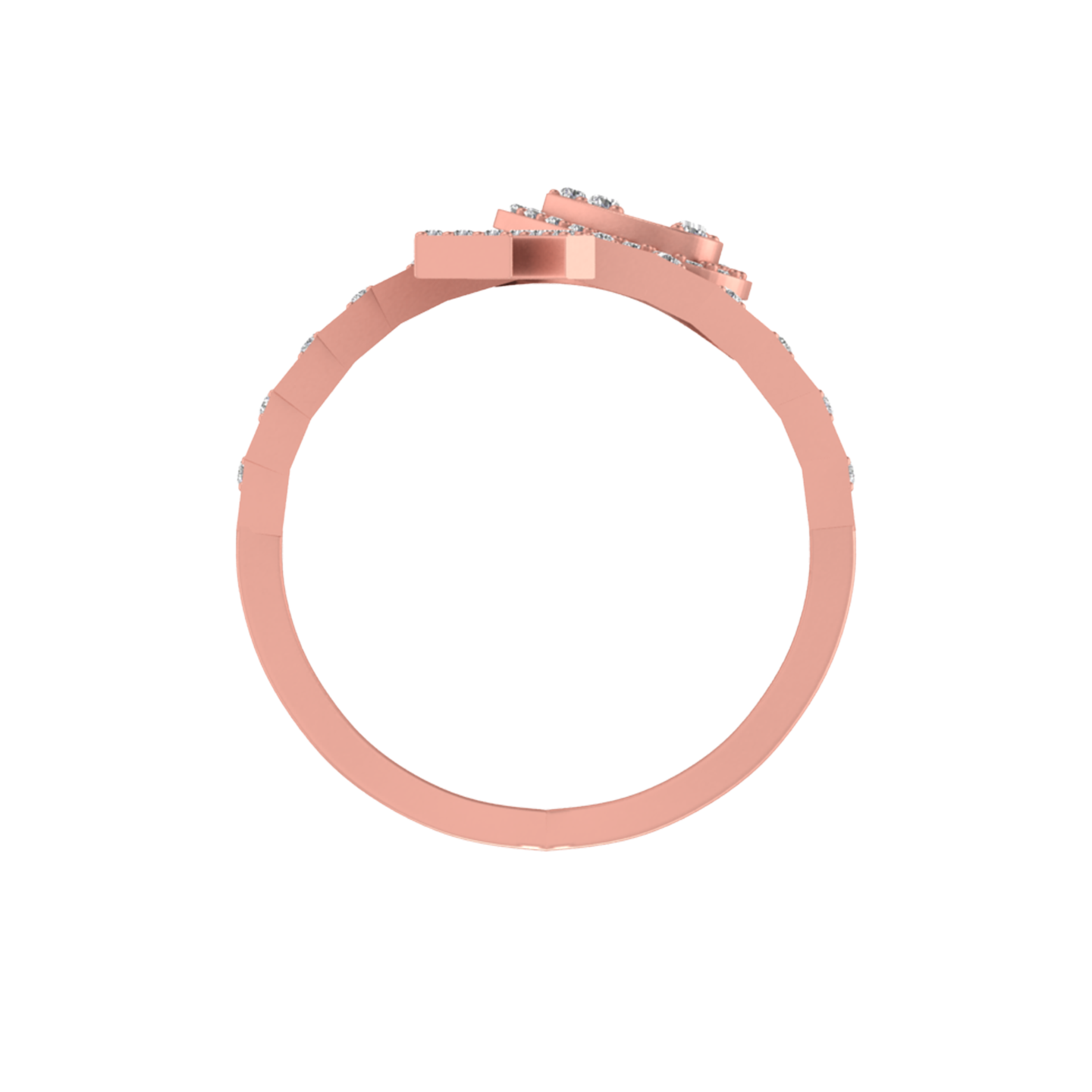 Radiant Love: 14K Gold Heart Initial R Ring