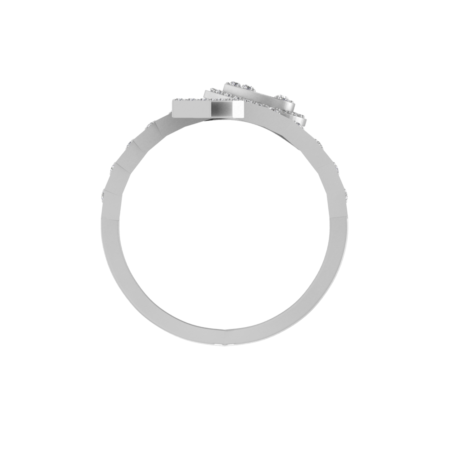 Radiant Love: 14K Gold Heart Initial R Ring