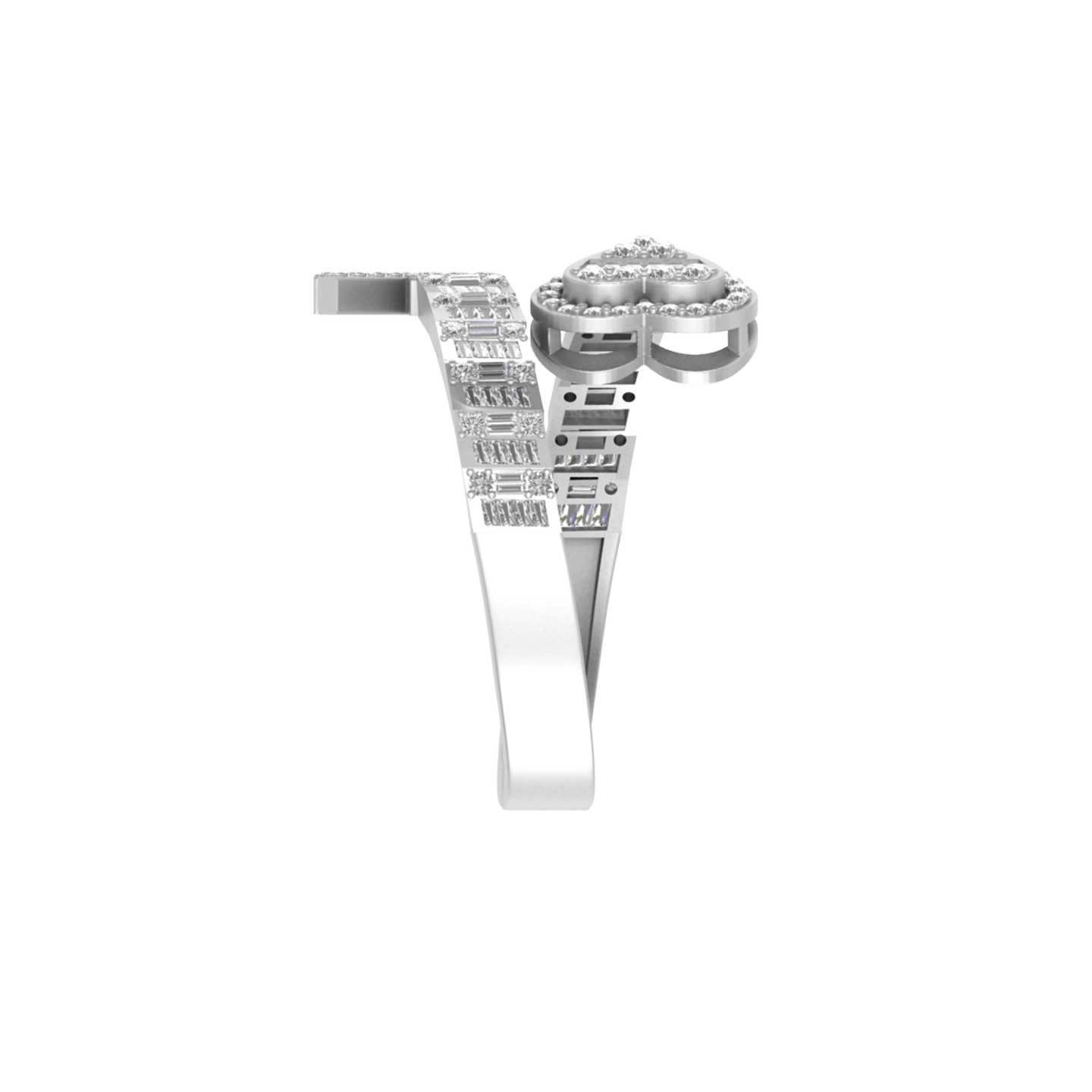 Radiant Love: 14K Gold Heart Initial R Ring